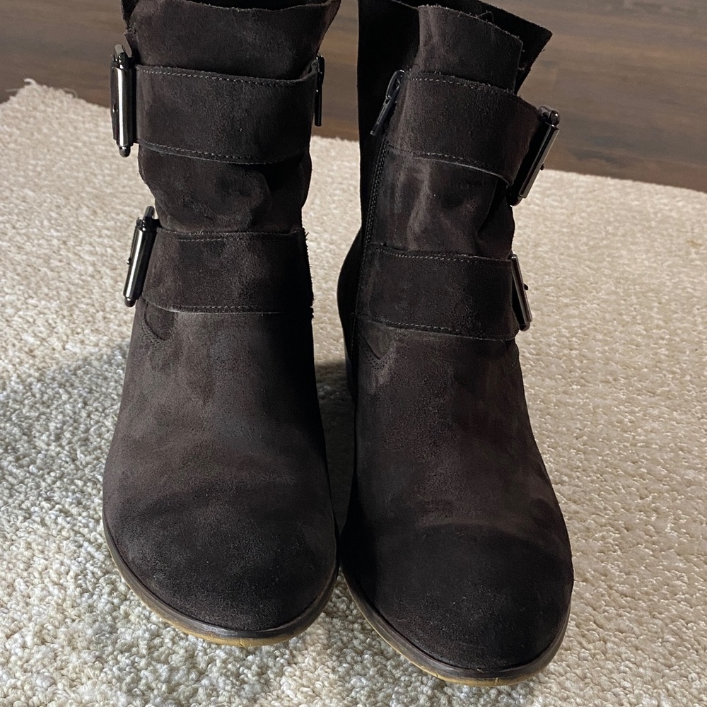 Paul Green Dark Brown Ankle Boots with Double Buckles measures 27.5 centimeters - Picture 4 of 16